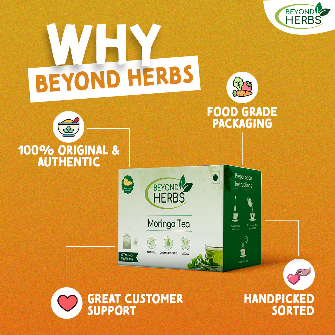 Beyond Herbs 100% Ayurvedic Moringa Green Tea