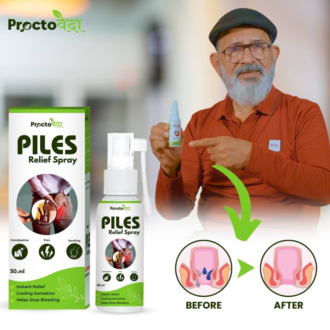 Proctoveda 100% Ayurvedic Piles Relief Spray - Instant Relief