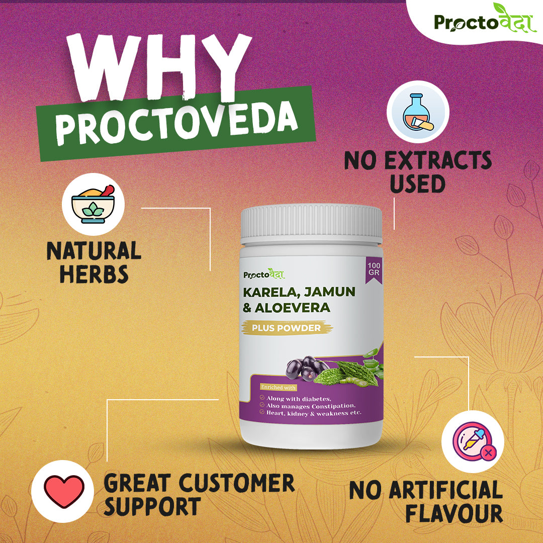 Karela, Jamun & Aloe Vera - Anti Diabetes and Digestive Powder