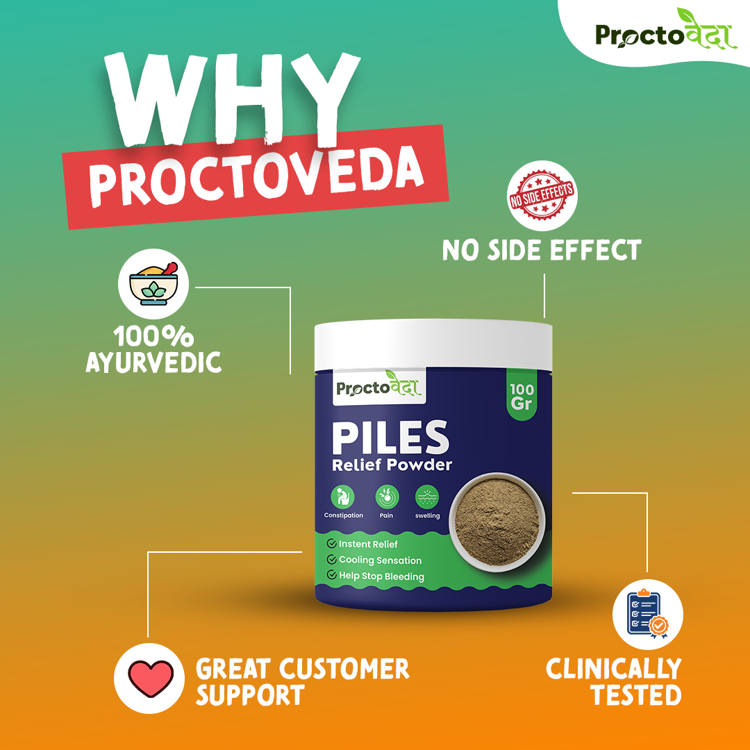 Piles Relief Powder - Natural Relief for Piles, Fissures & Fistula