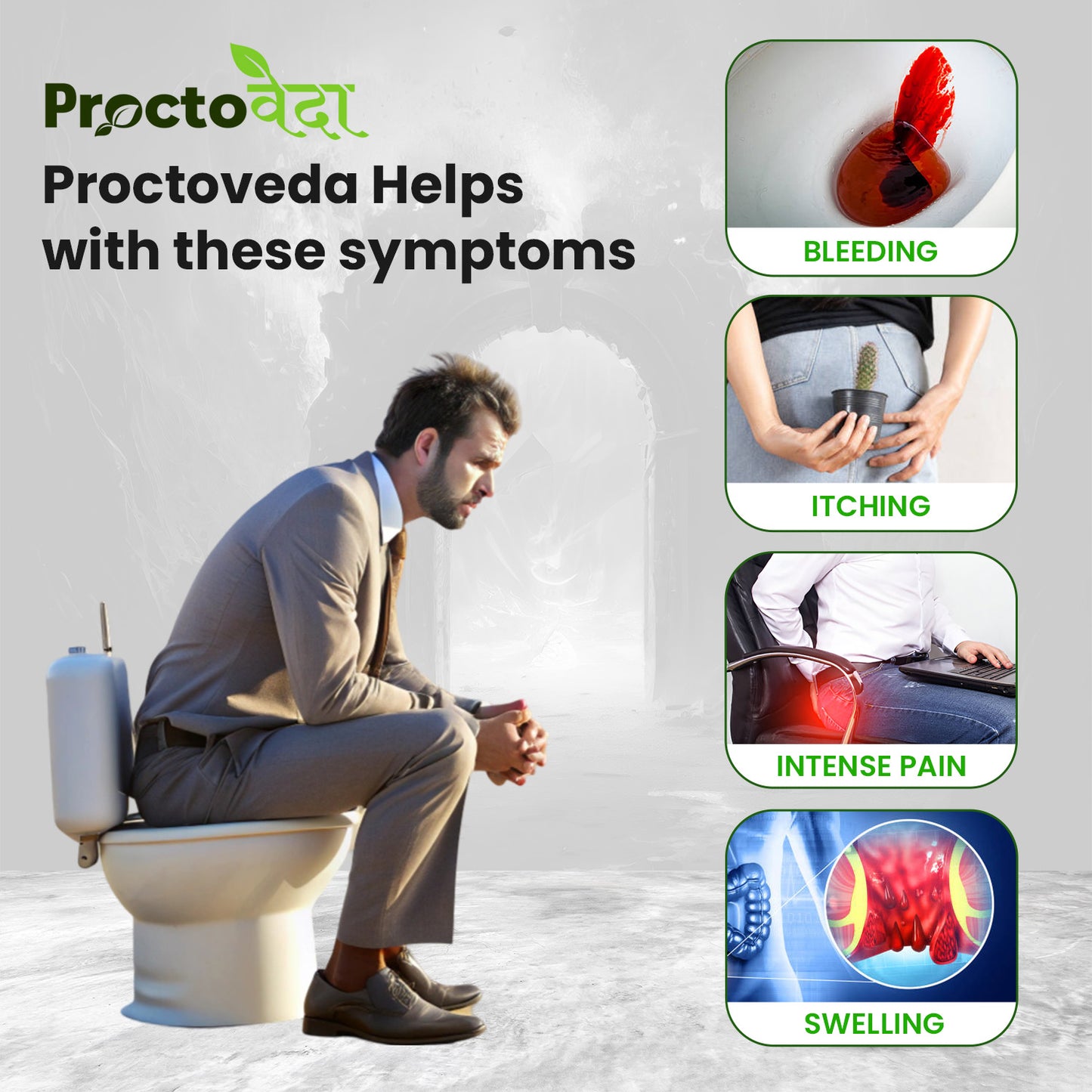 Proctoveda 100% Ayurvedic Piles Relief Spray - Instant Relief