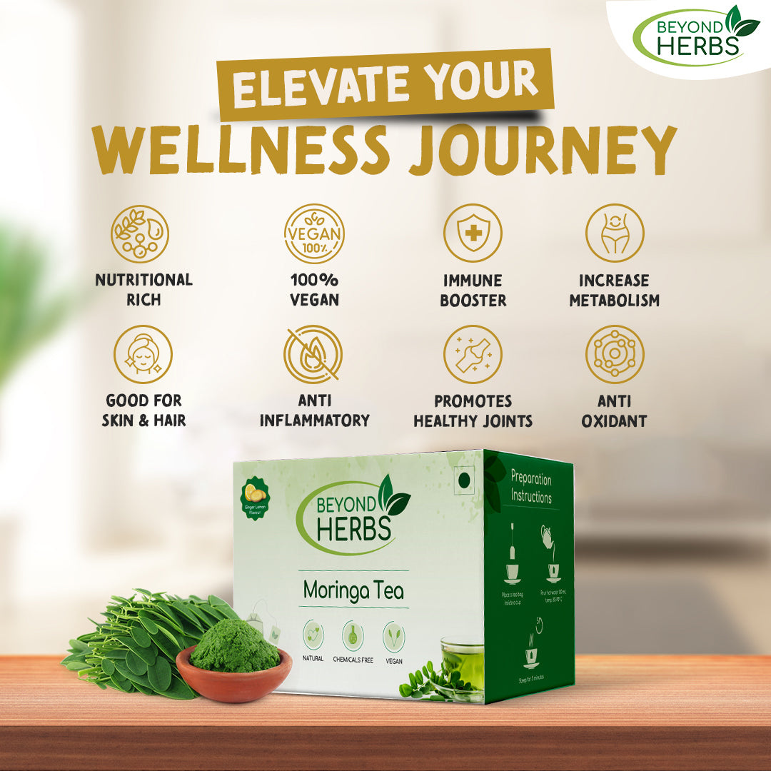 Beyond Herbs 100% Ayurvedic Moringa Green Tea
