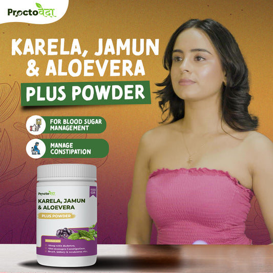 Karela, Jamun & Aloe Vera - Anti Diabetes and Digestive Powder