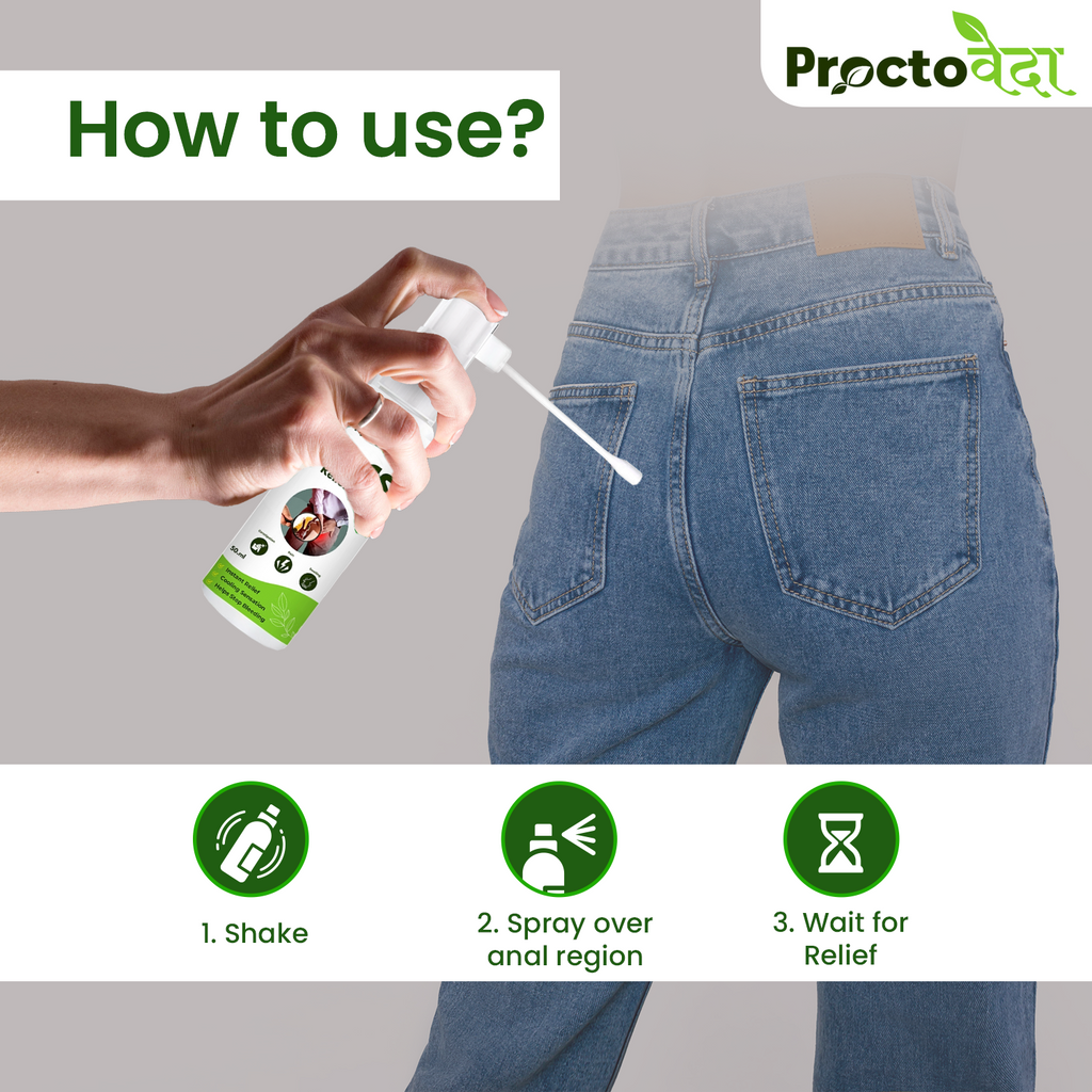 Proctoveda 100% Ayurvedic Piles Relief Spray - Instant Relief