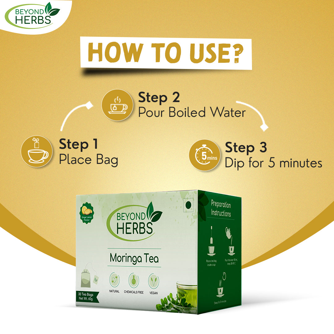 Beyond Herbs 100% Ayurvedic Moringa Green Tea